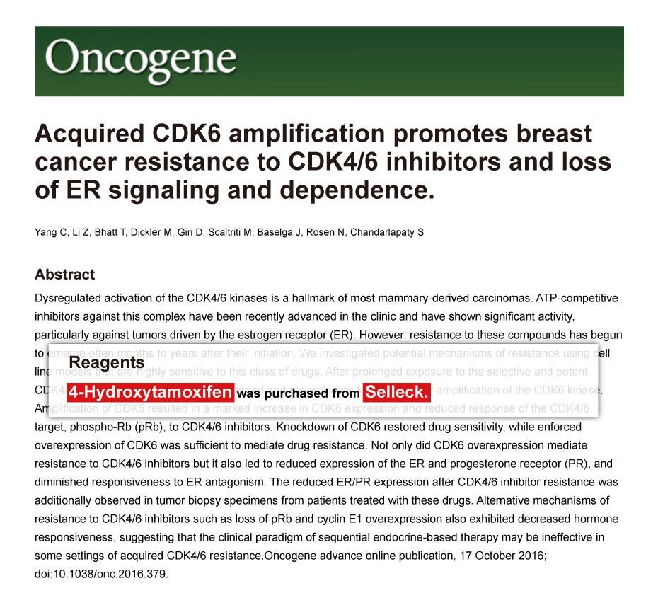 Trametinib was purchased from Selleck Chemicals
