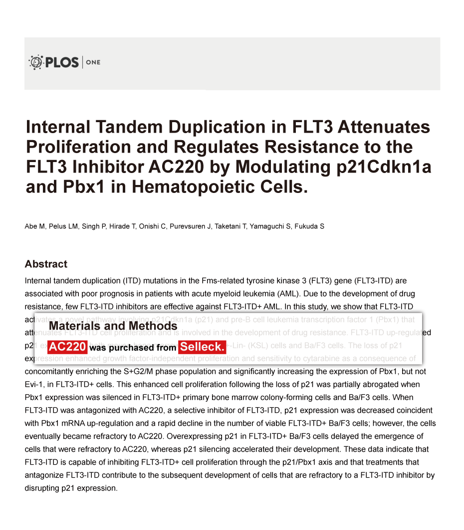 Trametinib was purchased from Selleck Chemicals