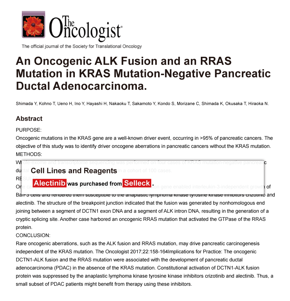Trametinib was purchased from Selleck Chemicals