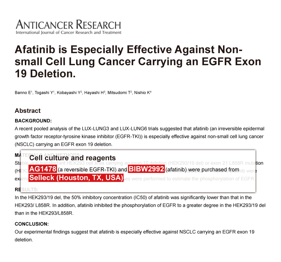 Trametinib was purchased from Selleck Chemicals