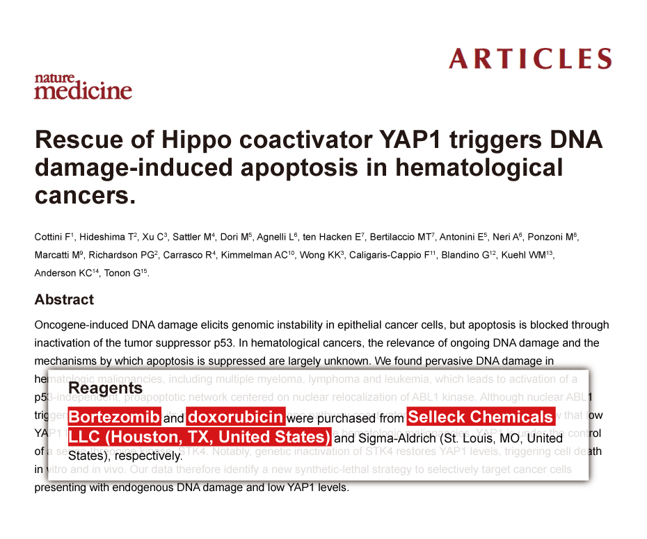 Nat Cell Biol 2014 | AZD0530 was purchased from Selleck Chemicals