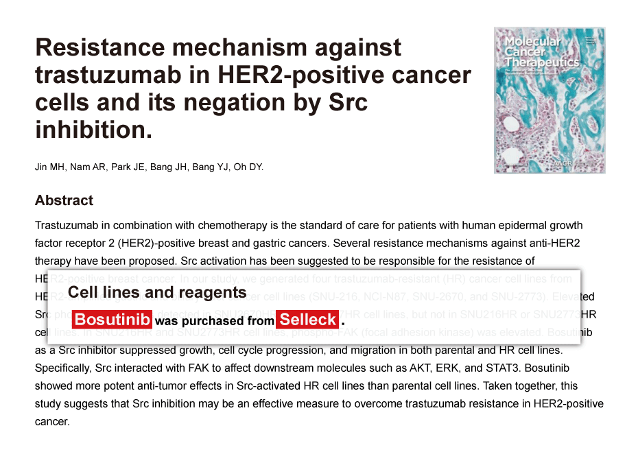 Trametinib was purchased from Selleck Chemicals