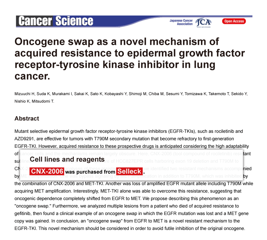 Trametinib was purchased from Selleck Chemicals