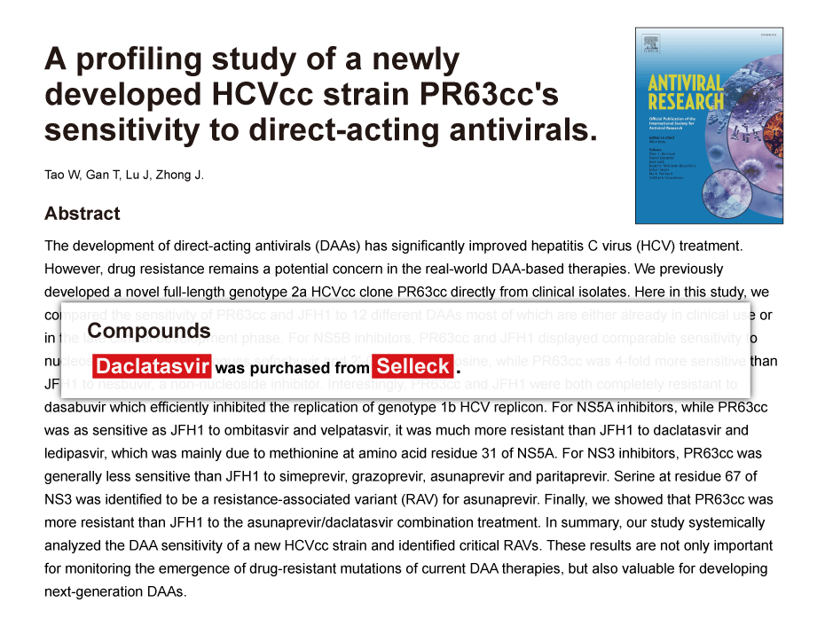 Trametinib was purchased from Selleck Chemicals