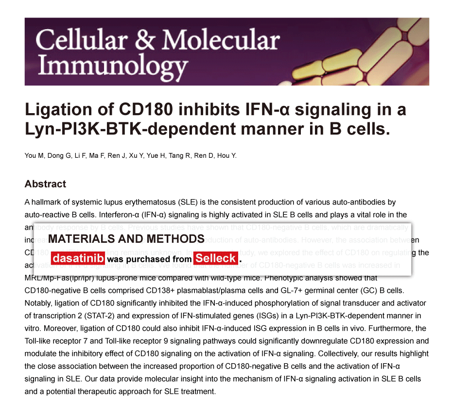 Trametinib was purchased from Selleck Chemicals