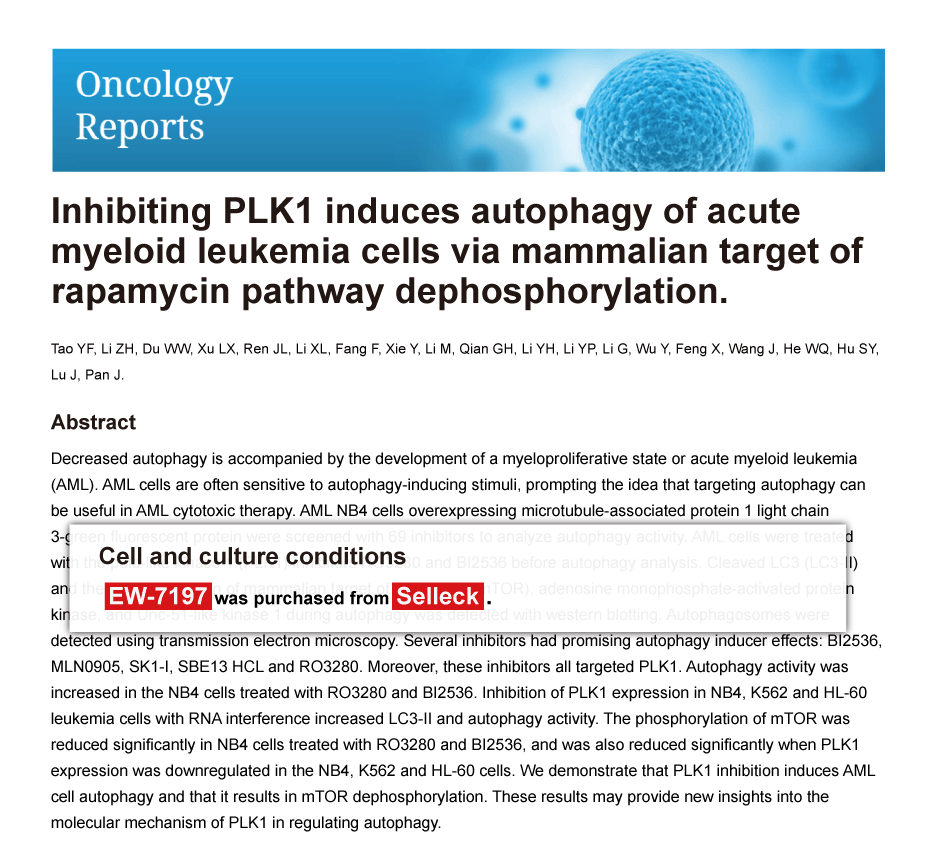 Trametinib was purchased from Selleck Chemicals