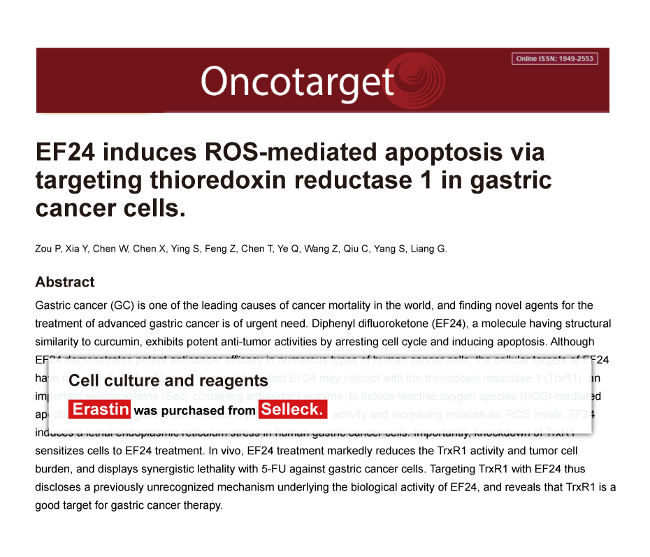 Trametinib was purchased from Selleck Chemicals