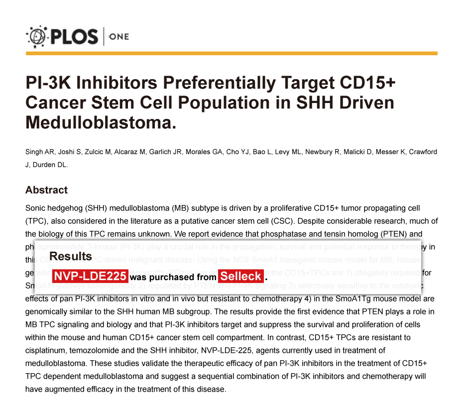 Trametinib was purchased from Selleck Chemicals