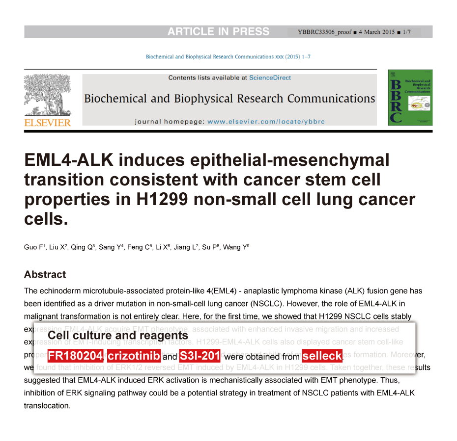 Trametinib was purchased from Selleck Chemicals
