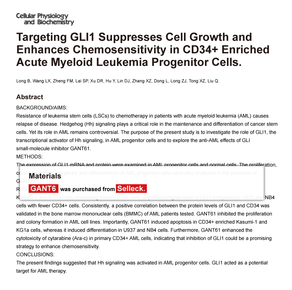 Trametinib was purchased from Selleck Chemicals