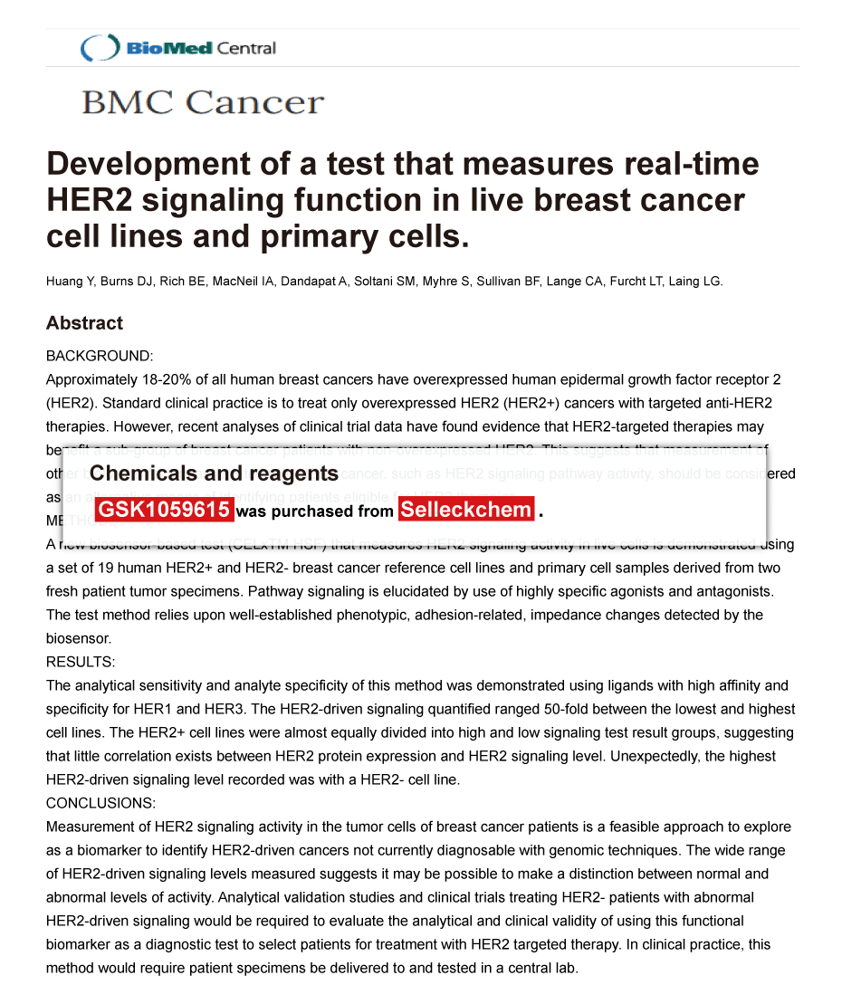 Trametinib was purchased from Selleck Chemicals