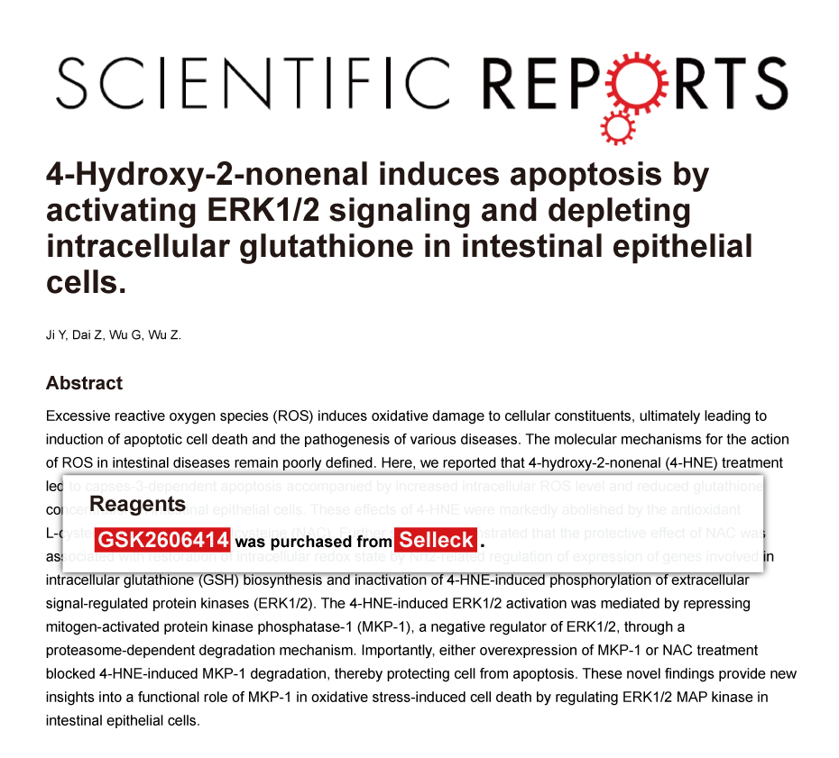 Trametinib was purchased from Selleck Chemicals
