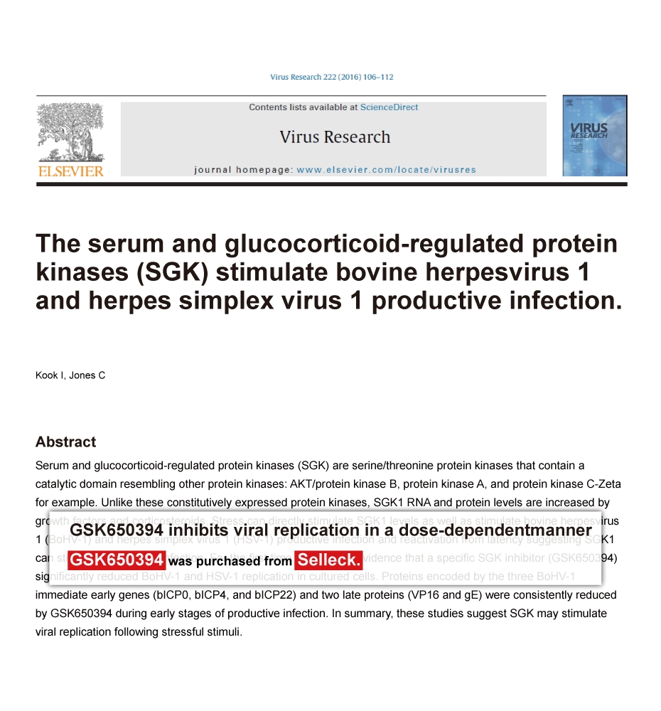 Trametinib was purchased from Selleck Chemicals