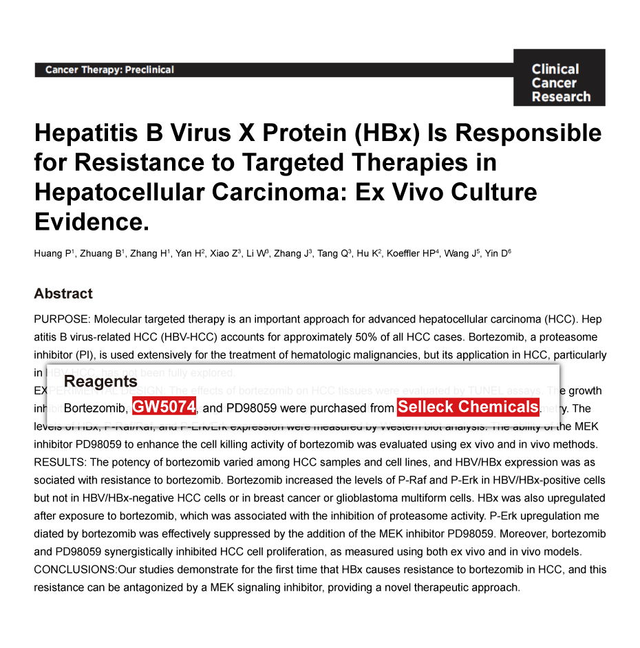 Trametinib was purchased from Selleck Chemicals