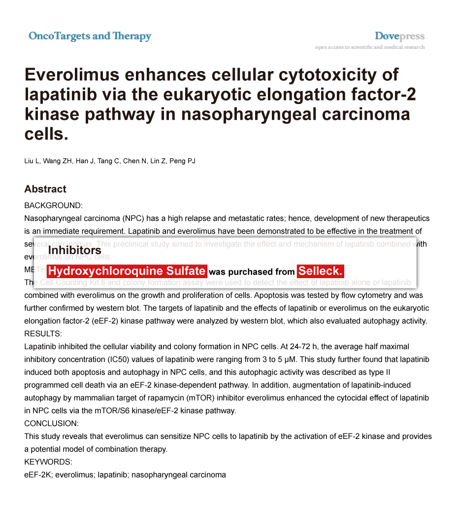Trametinib was purchased from Selleck Chemicals