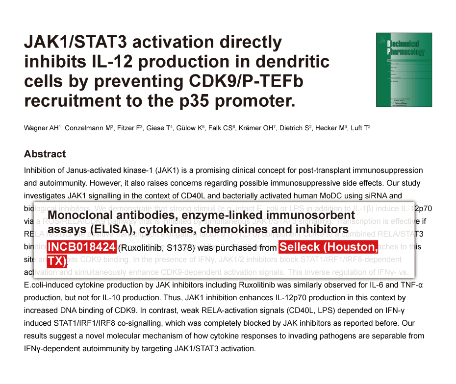 Trametinib was purchased from Selleck Chemicals