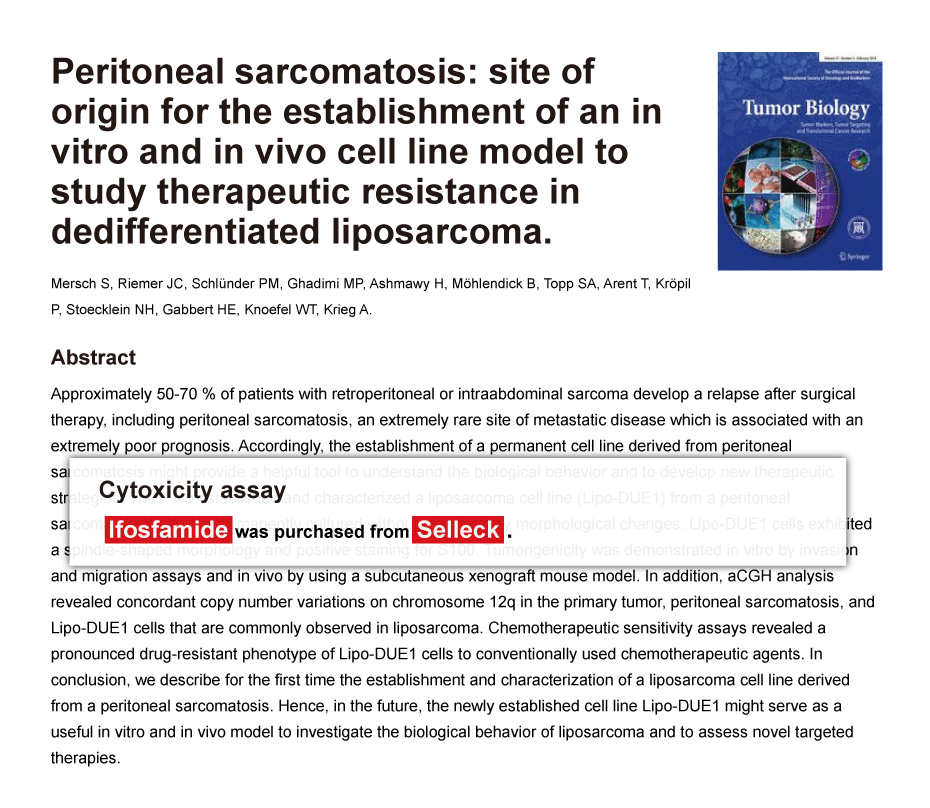 Trametinib was purchased from Selleck Chemicals