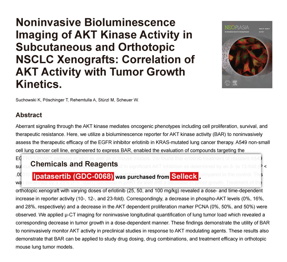Trametinib was purchased from Selleck Chemicals