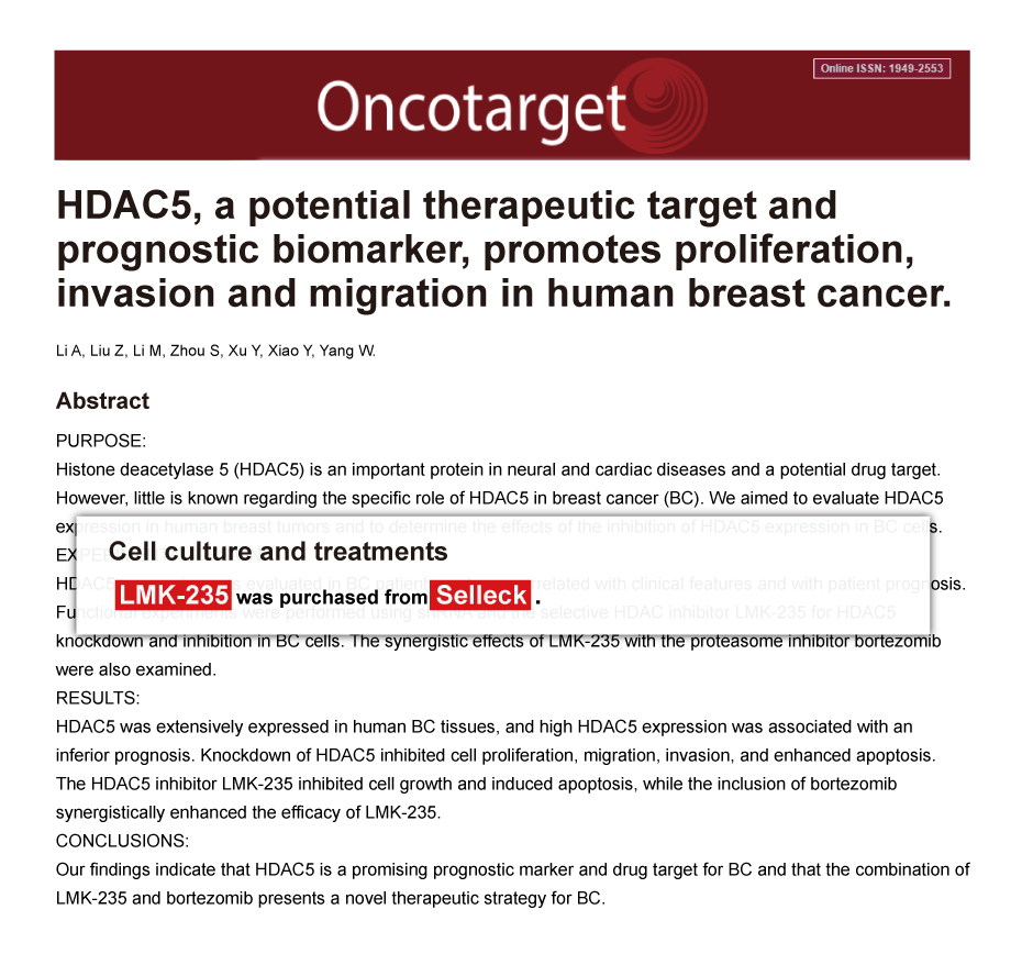 Trametinib was purchased from Selleck Chemicals