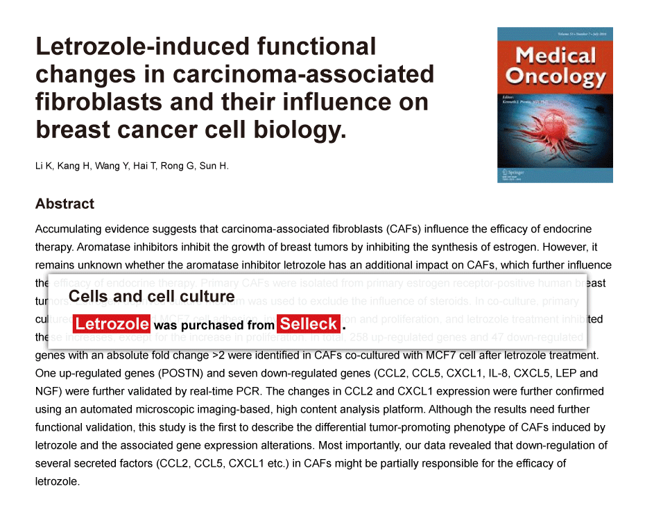 Trametinib was purchased from Selleck Chemicals