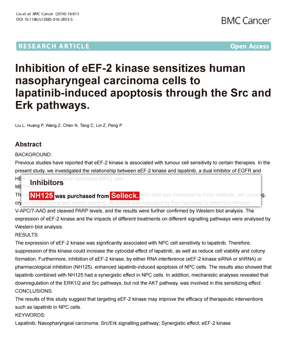 Trametinib was purchased from Selleck Chemicals