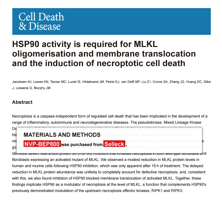 Trametinib was purchased from Selleck Chemicals