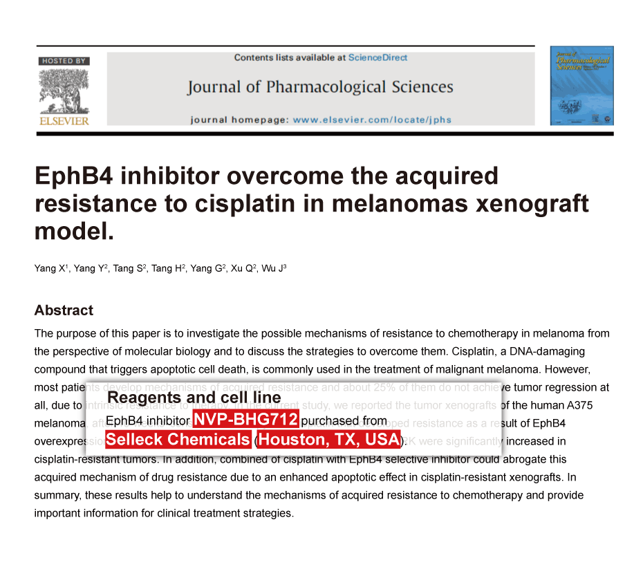 Trametinib was purchased from Selleck Chemicals