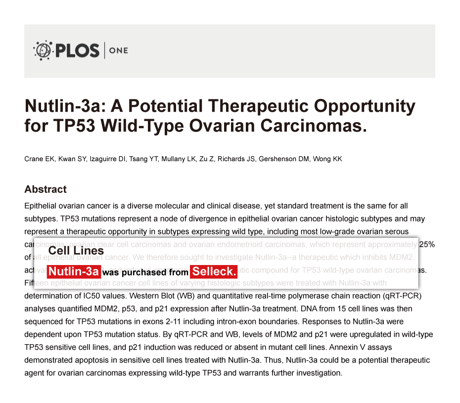 Trametinib was purchased from Selleck Chemicals