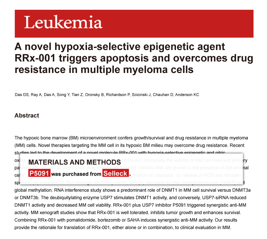 Trametinib was purchased from Selleck Chemicals