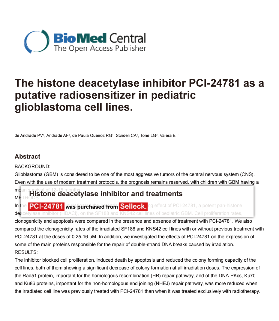 Trametinib was purchased from Selleck Chemicals