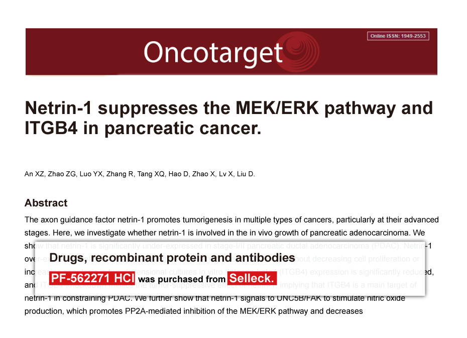 Trametinib was purchased from Selleck Chemicals