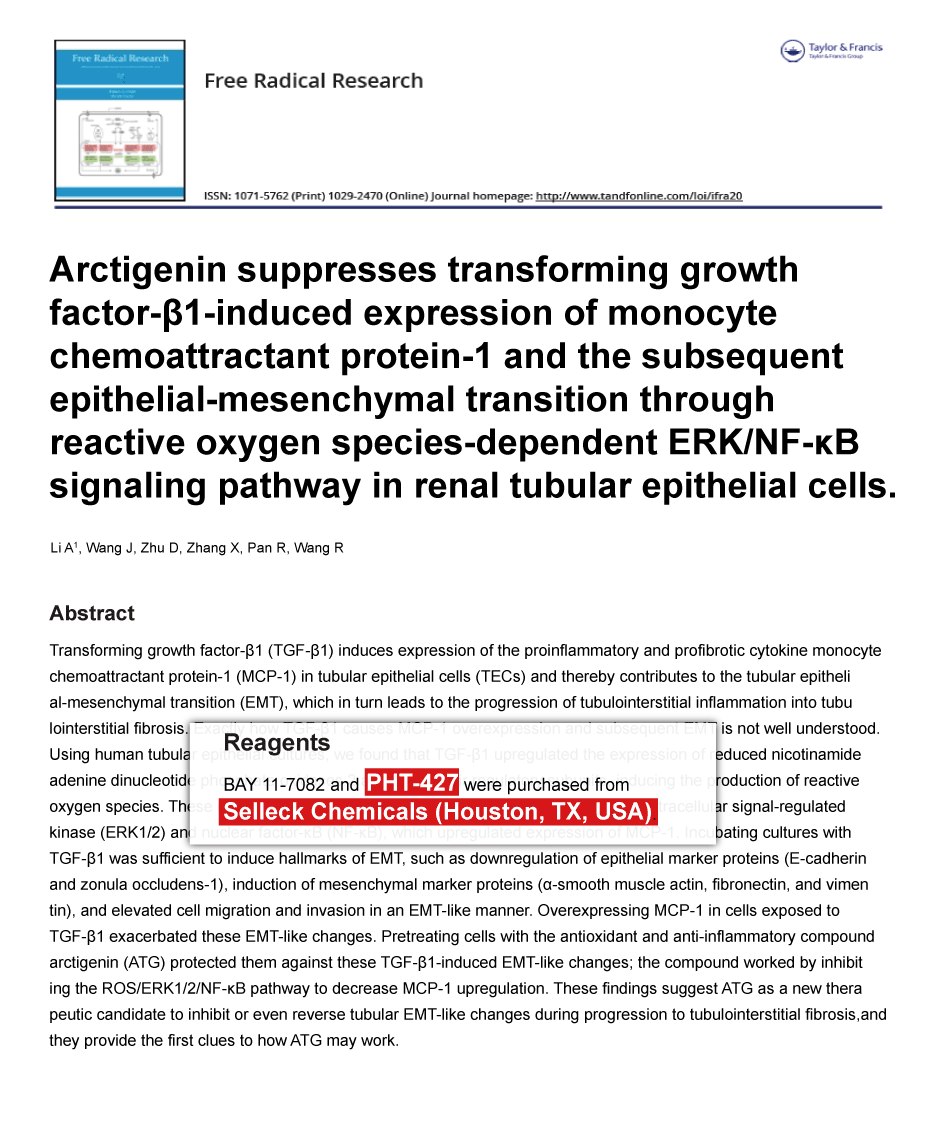 Trametinib was purchased from Selleck Chemicals