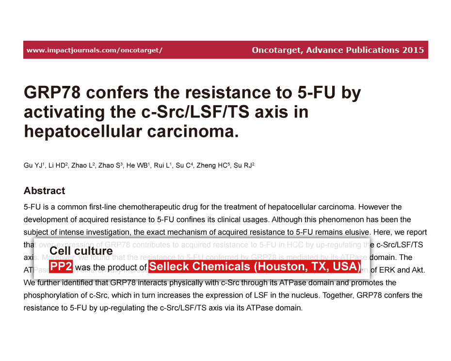 Trametinib was purchased from Selleck Chemicals