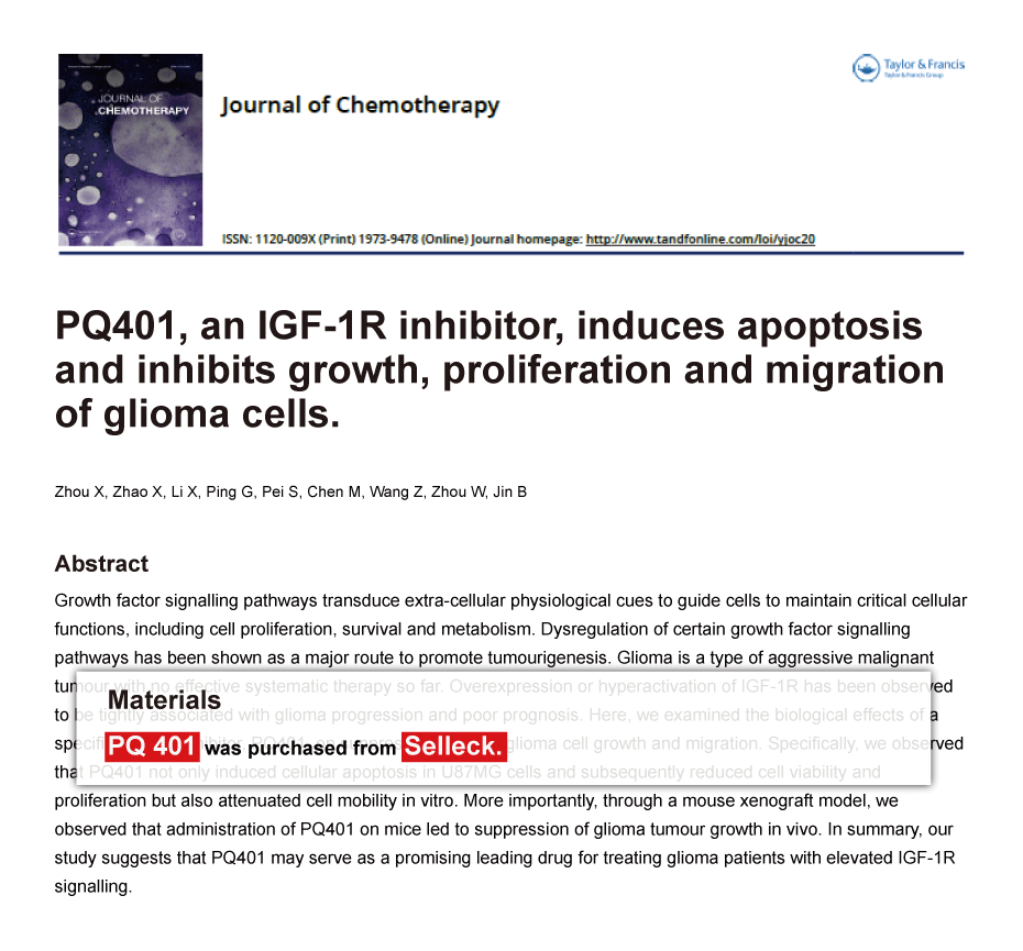 Trametinib was purchased from Selleck Chemicals