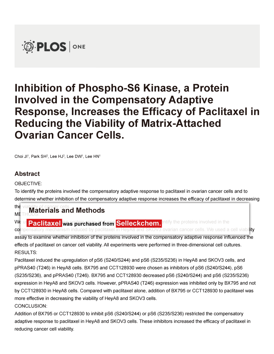 Trametinib was purchased from Selleck Chemicals