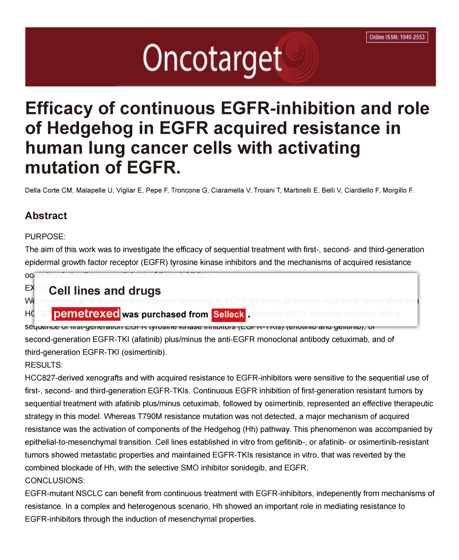 Trametinib was purchased from Selleck Chemicals