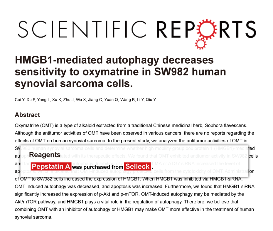 Trametinib was purchased from Selleck Chemicals