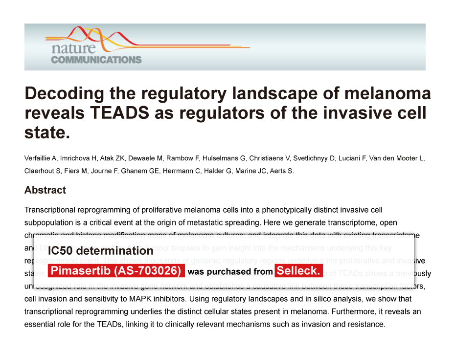 Trametinib was purchased from Selleck Chemicals