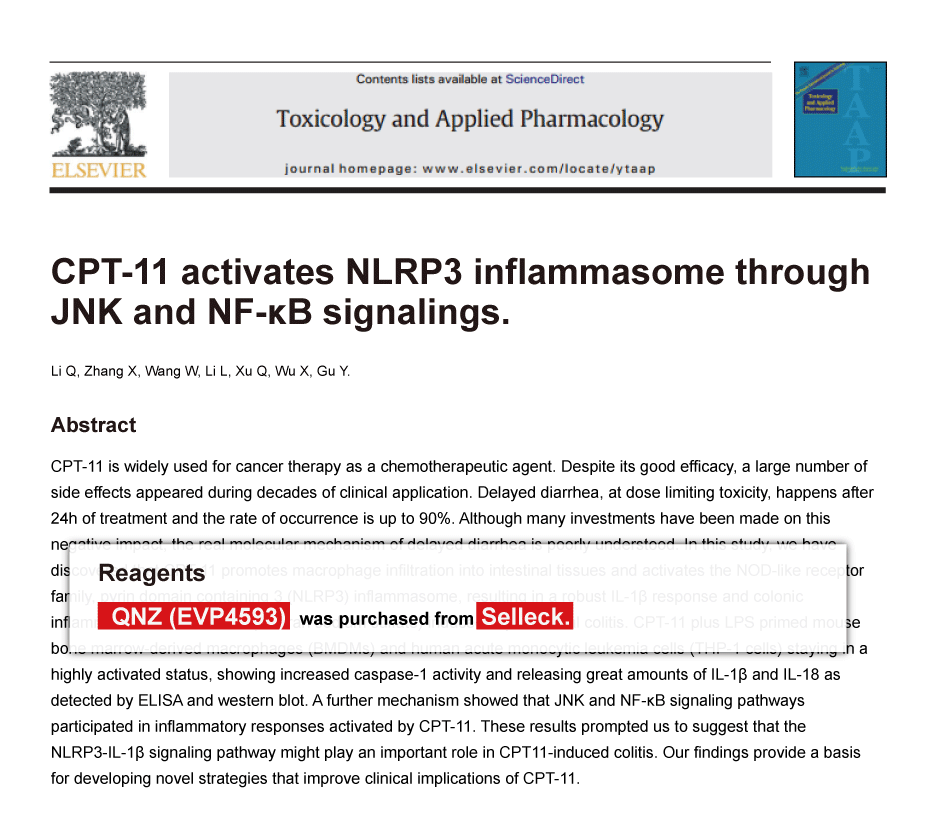 Trametinib was purchased from Selleck Chemicals
