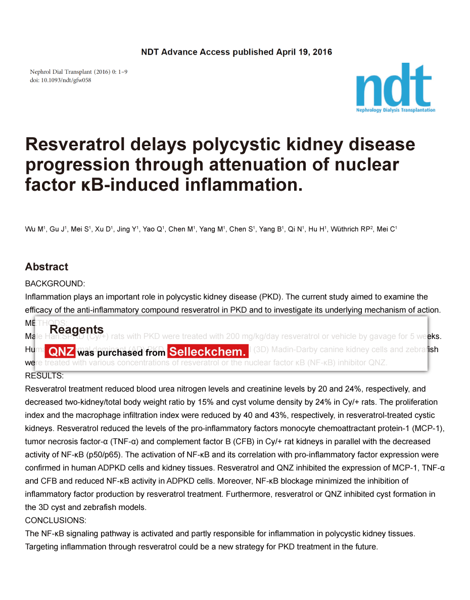 Trametinib was purchased from Selleck Chemicals