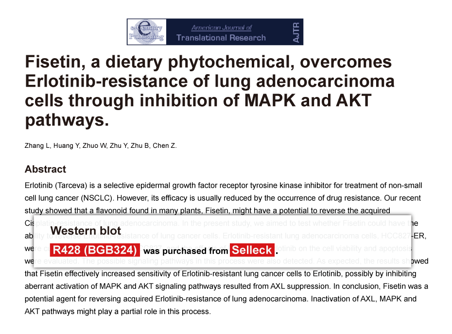Trametinib was purchased from Selleck Chemicals