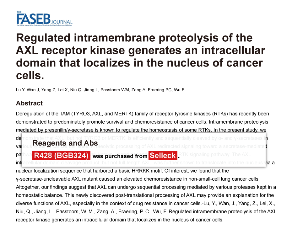 Trametinib was purchased from Selleck Chemicals