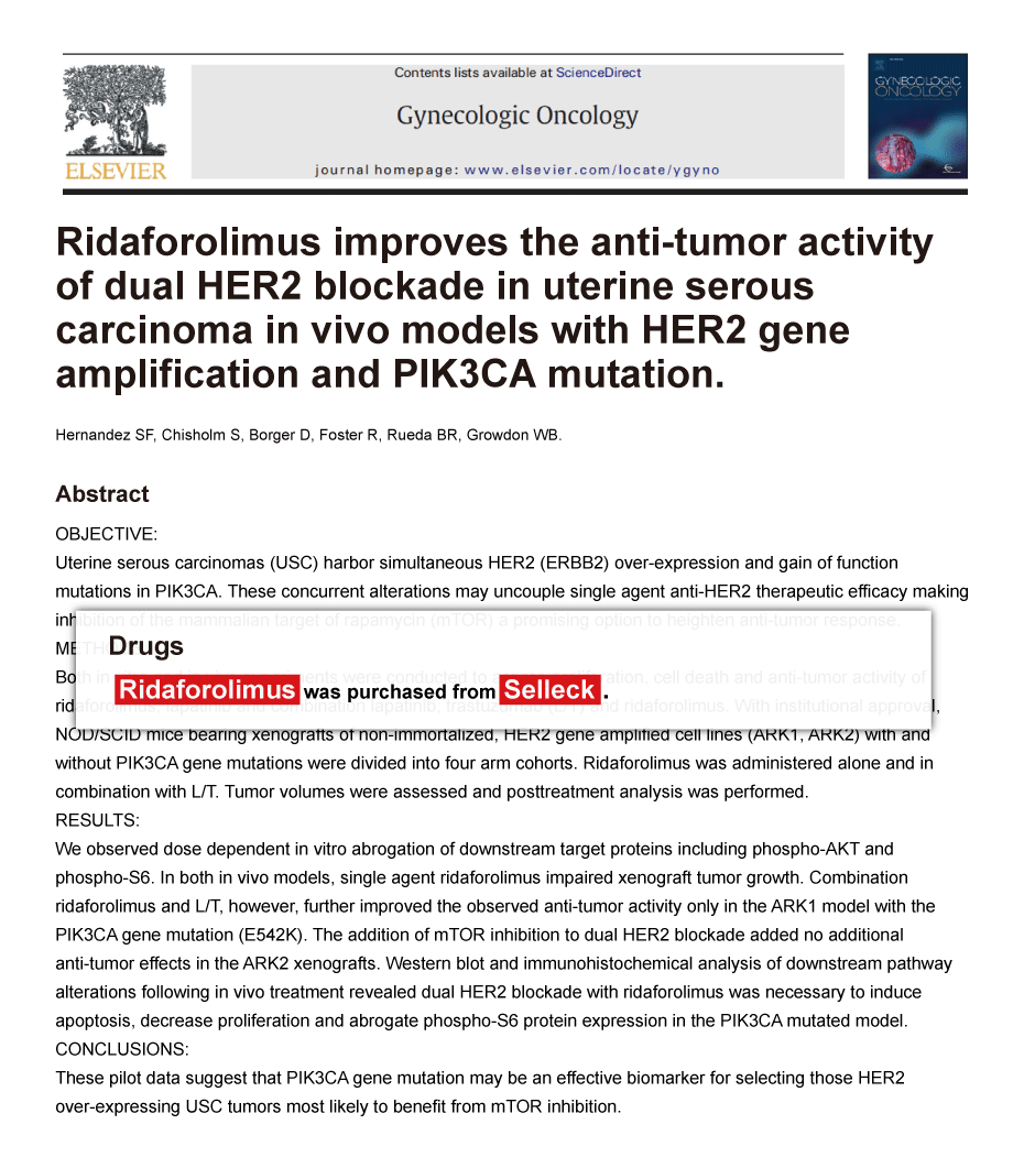 Trametinib was purchased from Selleck Chemicals
