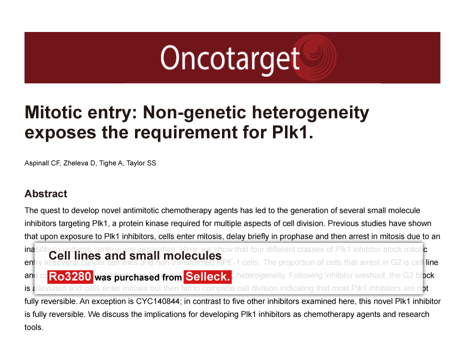 Trametinib was purchased from Selleck Chemicals