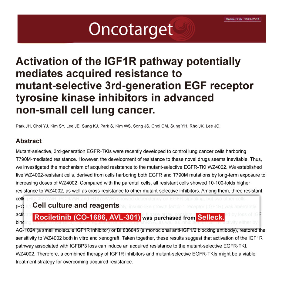 Trametinib was purchased from Selleck Chemicals