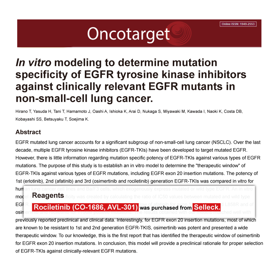 Trametinib was purchased from Selleck Chemicals