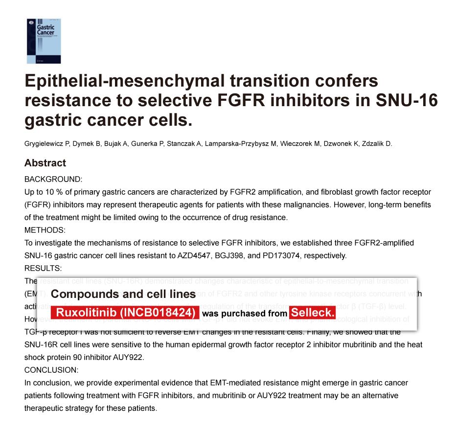 Trametinib was purchased from Selleck Chemicals