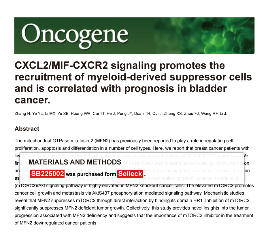 Trametinib was purchased from Selleck Chemicals