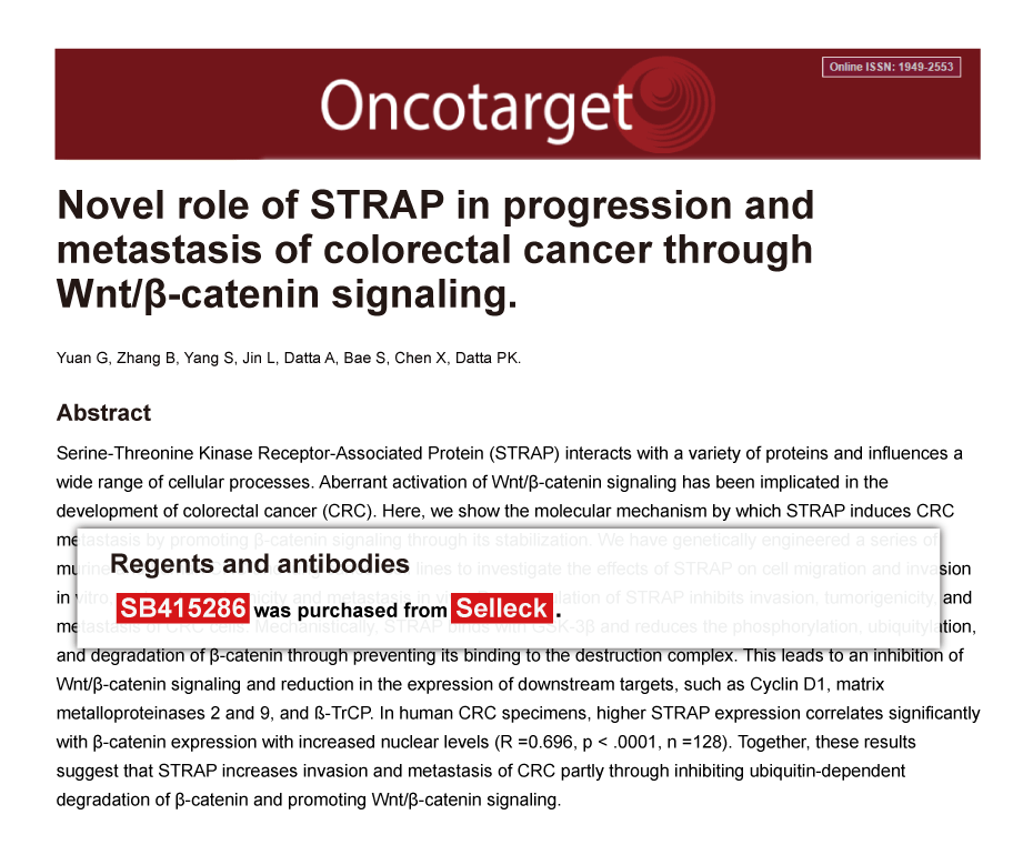 Trametinib was purchased from Selleck Chemicals