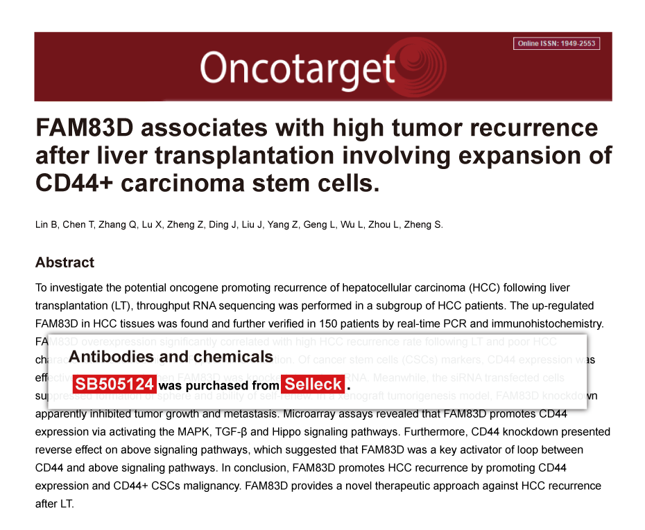 Trametinib was purchased from Selleck Chemicals